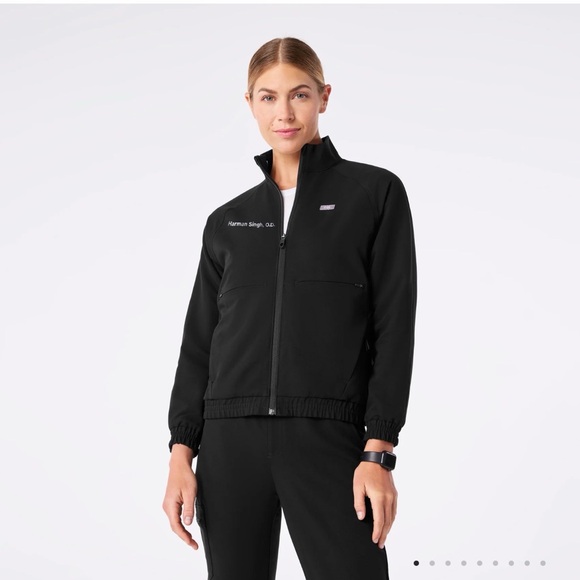 Figs Women's Black Windbreaker Jacket - Picture 3 of 4